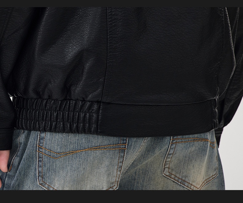 Giacca in pelle PU da pilota alla moda di strada europea e americana da uomo, alla moda, alla moda, in vendita all'ingrosso_voghion.com