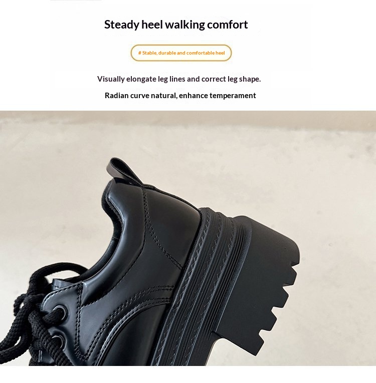 Mocassini con rialzo per donna Voyage Voyage, in morbida pelle europea, con suola spessa, primavera 2025, con punta arrotondata e lacci_voghion.com