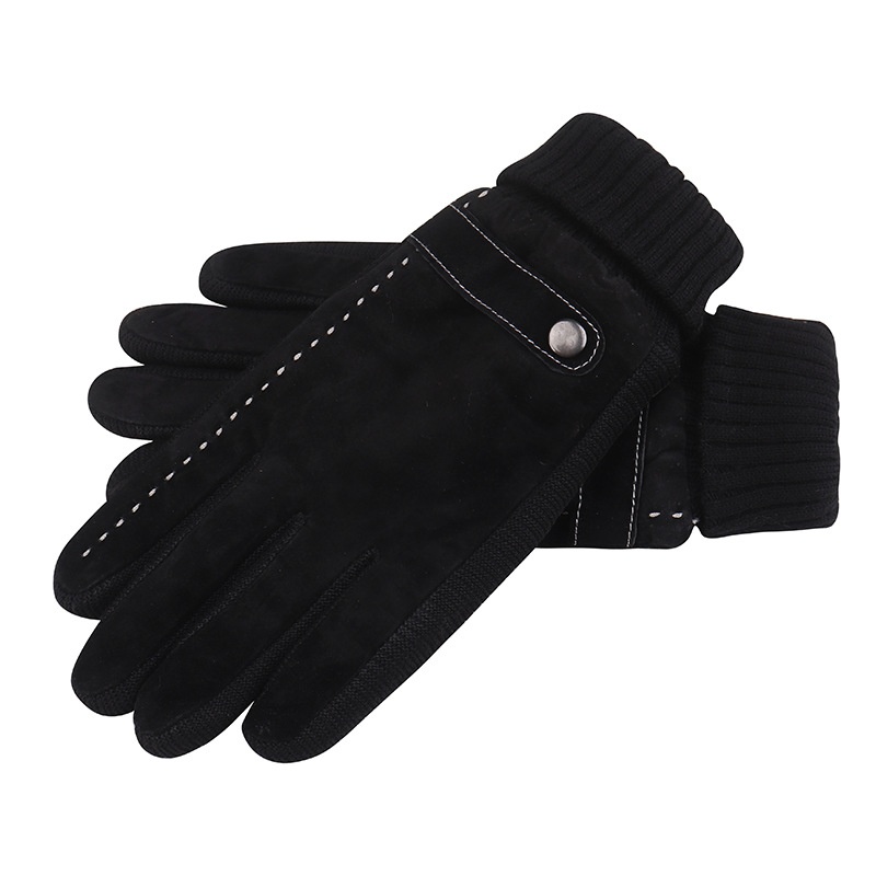 boy Boy Boy Pigskin Gloves Men Winter Fleece Lined Thickened Warm Motorcycle Riding Electric Bike Anti-Slip Outdoor Skiing_voghion.com