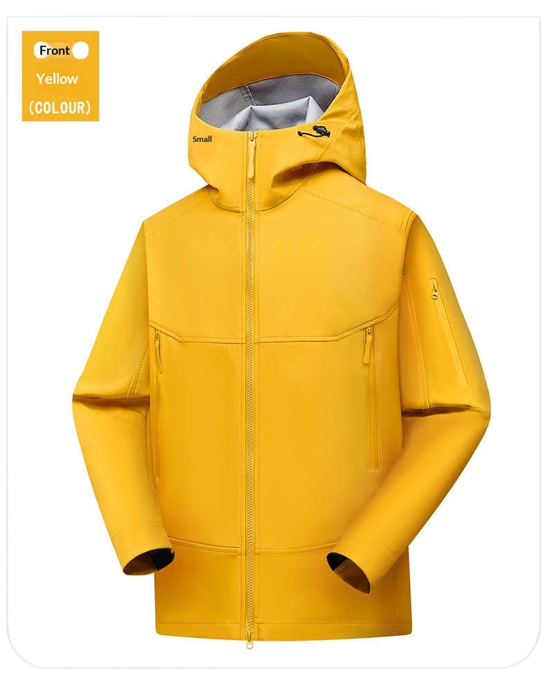 ChicShe ChicShe Style Montagne Outdoor ! Veste softshell à capuche 3D coupe-vent et imperméable pour couple, idéale pour le printemps et l'automne._voghion.com