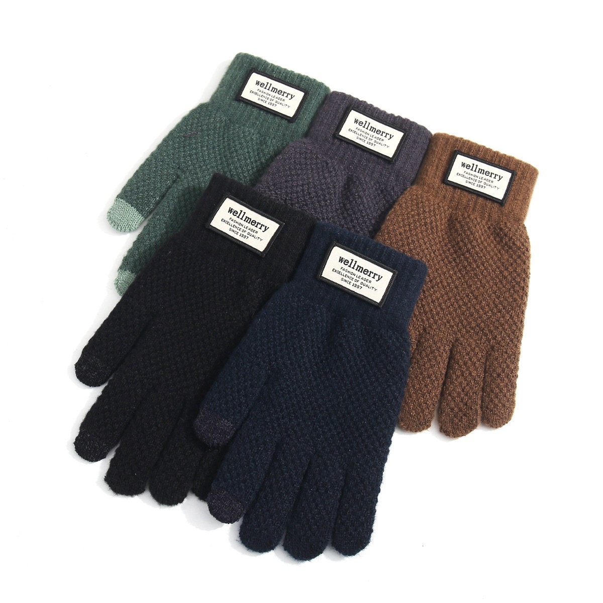 Guanti da ciclismo invernali in pile foderati, spessi, stile coreano, resistenti al freddo, con touchscreen, caldi, in maglia, per uomo e donna_voghion.com