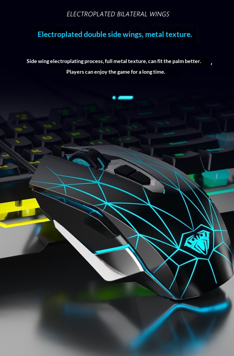 Digitex Digitex AULA/Wolf Spider S50 Gaming Wired E-sports USB Ro Programming PUBG Mouse_voghion.com