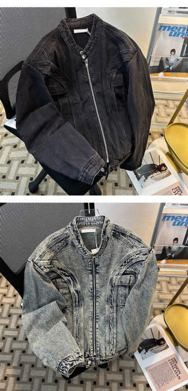 Giacca da motociclista Cleanfit in stile street europeo americano di marca per ragazzo, retrò, resistente, patchwork, primavera e autunno, cappotto in denim_voghion.com