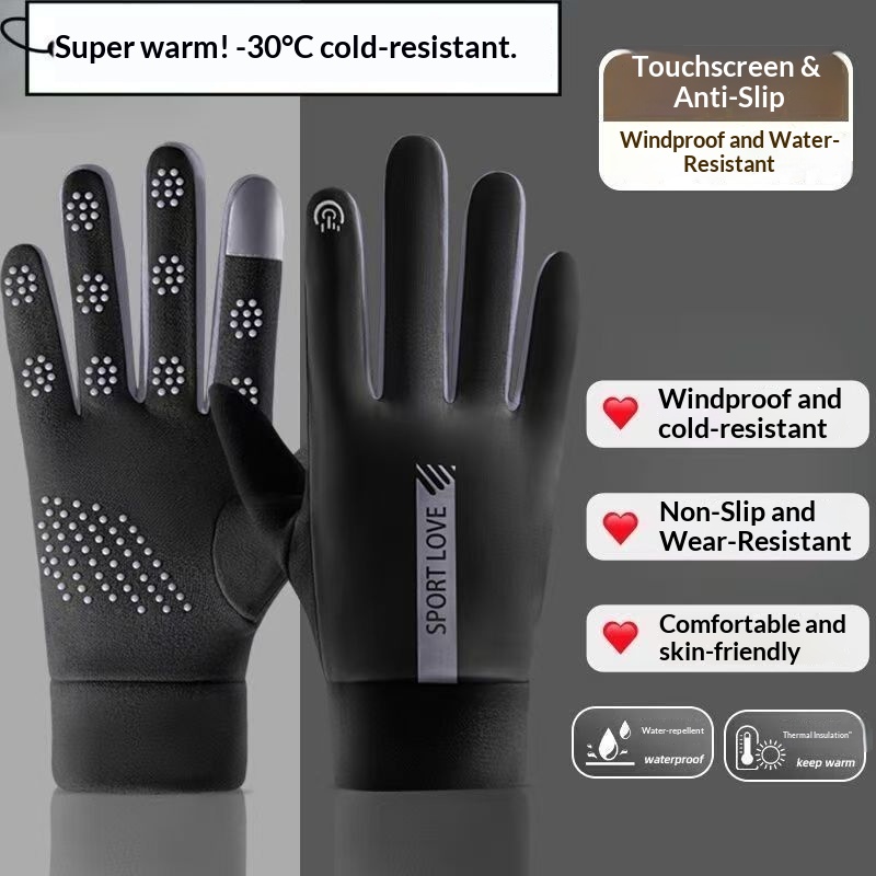 ragazzo ragazzo autunno e inverno caldi sport impermeabili antivento guanti antifreddo coppia uomini equitazione guida antiscivolo_voghion.com