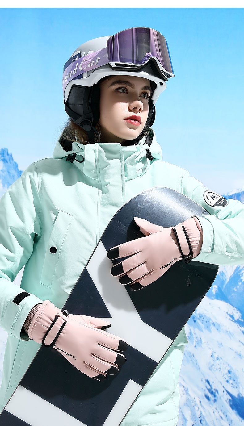 Guanti da sci invernali Boy Boy per uomo e donna, stile coppia, touchscreen da ciclismo, antiscivolo, antivento, impermeabili, foderati in pile,_voghion.com