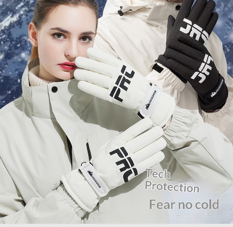 boy Boy Boy Winter Ski Gloves For Men And Women, Outdoor Riding, Fleece-Lined, Thickened, Windproof, Water-Resistant, Warm,_voghion.com
