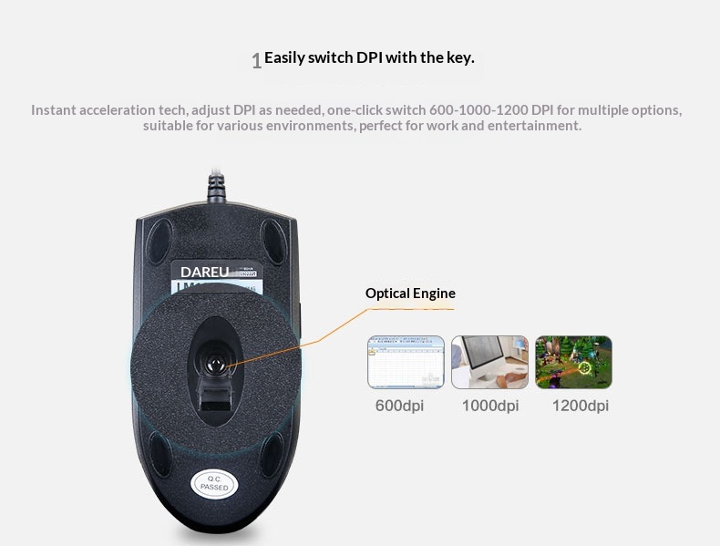 Digitex Digitex Daryou LM102 Wired USB Mouse Business Company Unit Art Design Cashier Computer Easy To Use_voghion.com