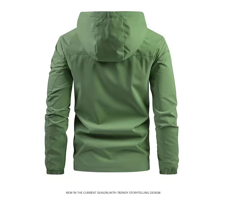 boy Boy Spring And Autumn New Men's Hooded Cross-Border Casual Waterproof Outdoor Windbreaker Workwear Jacket Versatile_voghion.com