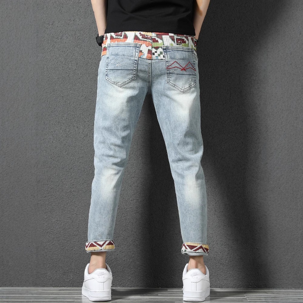 Jungen-Jeans mit Stickerei, Rissen, europäischem und amerikanischem Stil, neue Slim-Fit-Jeans, lange Freizeithose, coole Herrenhose, Einteiler_voghion.com
