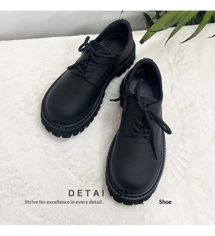 Voyage Voyage Britischer Stil Leder 2025 Frühling Herbst Unisex Runde Zehenpartie Schnürschuhe Retro Derby Loafer Dicke Sohle Bequem_voghion.com