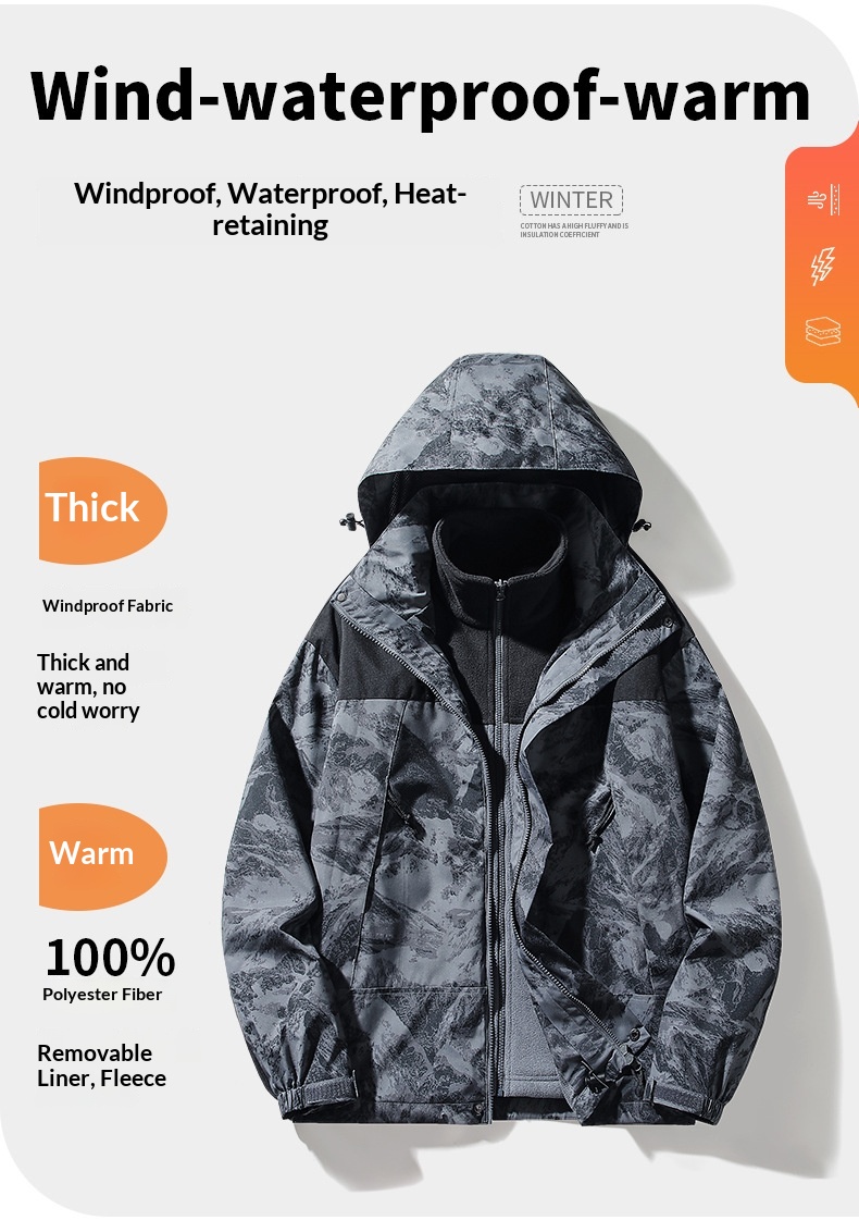 boy Boy 2025 New Outdoor Single Coat Jacket Casual Unisex Multi-color Group Purchase Three-in-One Thickened Top_voghion.com