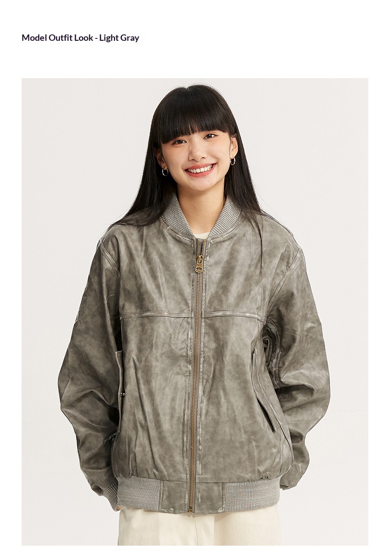 Giacca da motociclista in pelle nera stile retrò americano High Street da ragazzo, stile coppia, cappotto alla moda_voghion.com