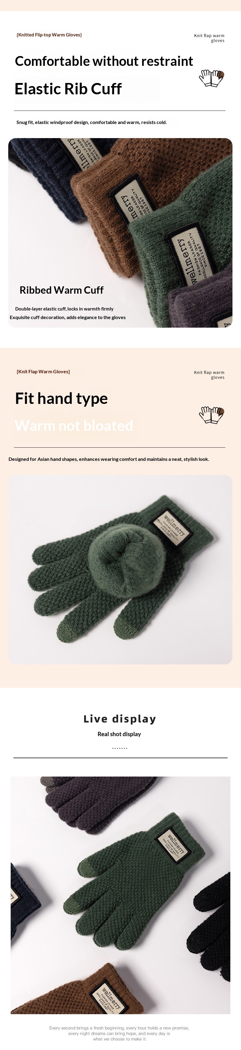 boy Boy Boy Winter Thickened Cold-Proof Cycling Touchscreen Knitted Men And Women Fingered Warm Gloves_voghion.com
