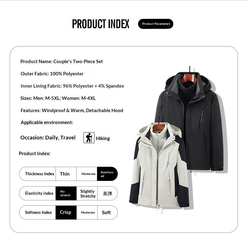 Junge Outdoor-Jacke, wasserdicht, mit individuellem Graphenfutter, winddicht, 3-in-1-Modell mit Aufdruck_voghion.com