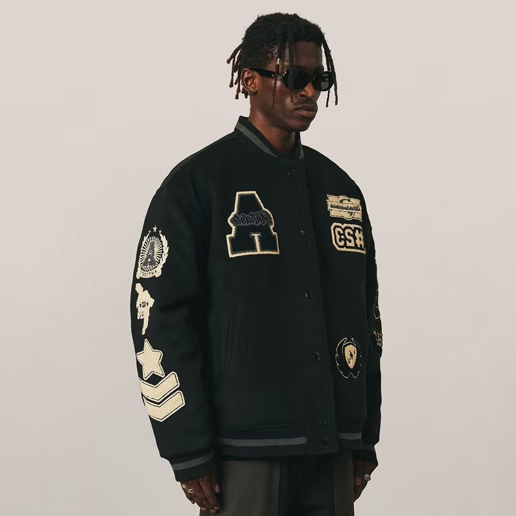 boy 2025 American Street Hip-Hop Tweed Baseball Men's Autumn Winter Floating Fashion Casual Jacket_voghion.com