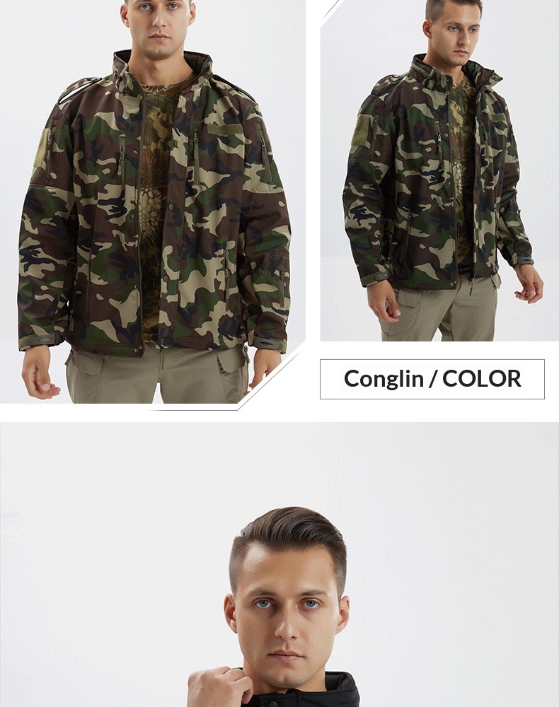 Veste polaire épaisse et chaude, coupe-vent, softshell de quatrième génération pour homme, idéale pour le cyclisme et les sports de plein air en automne et en hiver._voghion.com