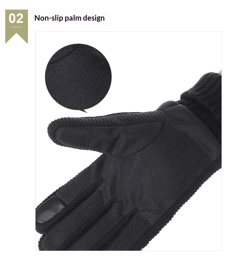 boy Boy Boy Pigskin Gloves Men Winter Fleece Lined Thickened Warm Motorcycle Riding Electric Bike Anti-Slip Outdoor Skiing_voghion.com