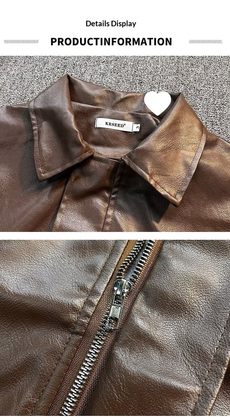 Giacca da aviatore in pelle PU da uomo alla moda di strada europea e americana, ampia e alla moda, disponibile in magazzino_voghion.com