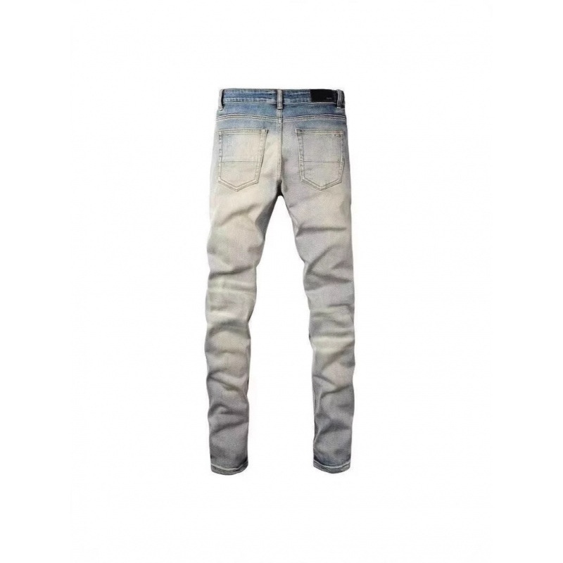 boy European And American Style Ripped Patch Elastic Retro Men's High Street Slim Fit Skinny Trendy Brand Jeans_voghion.com