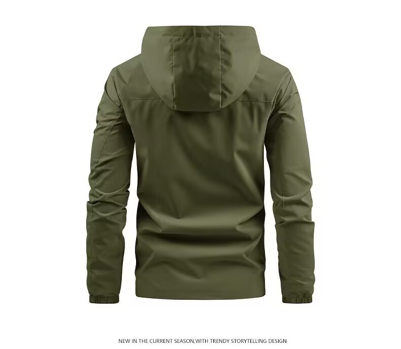 boy Boy Spring And Autumn New Men's Hooded Cross-Border Casual Waterproof Outdoor Windbreaker Workwear Jacket Versatile_voghion.com