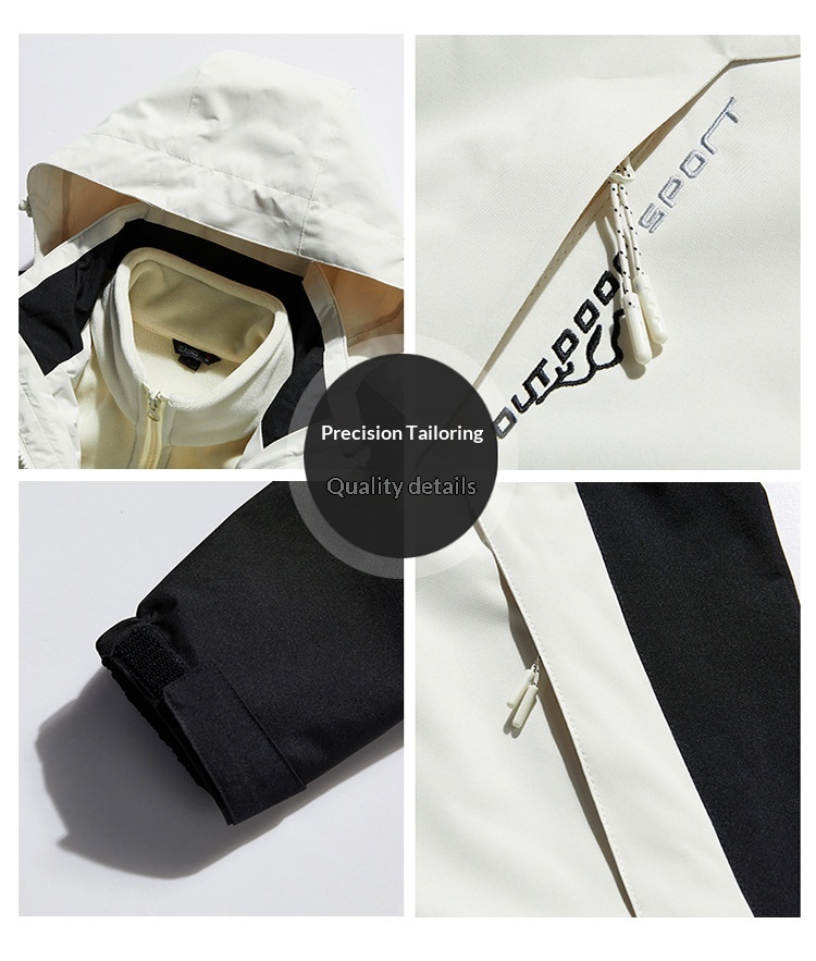 boy Boy Custom Workwear Mountain Series Outdoor 3-in-1 Down Liner Windproof Waterproof Warm Thickened Hiking Jacket_voghion.com