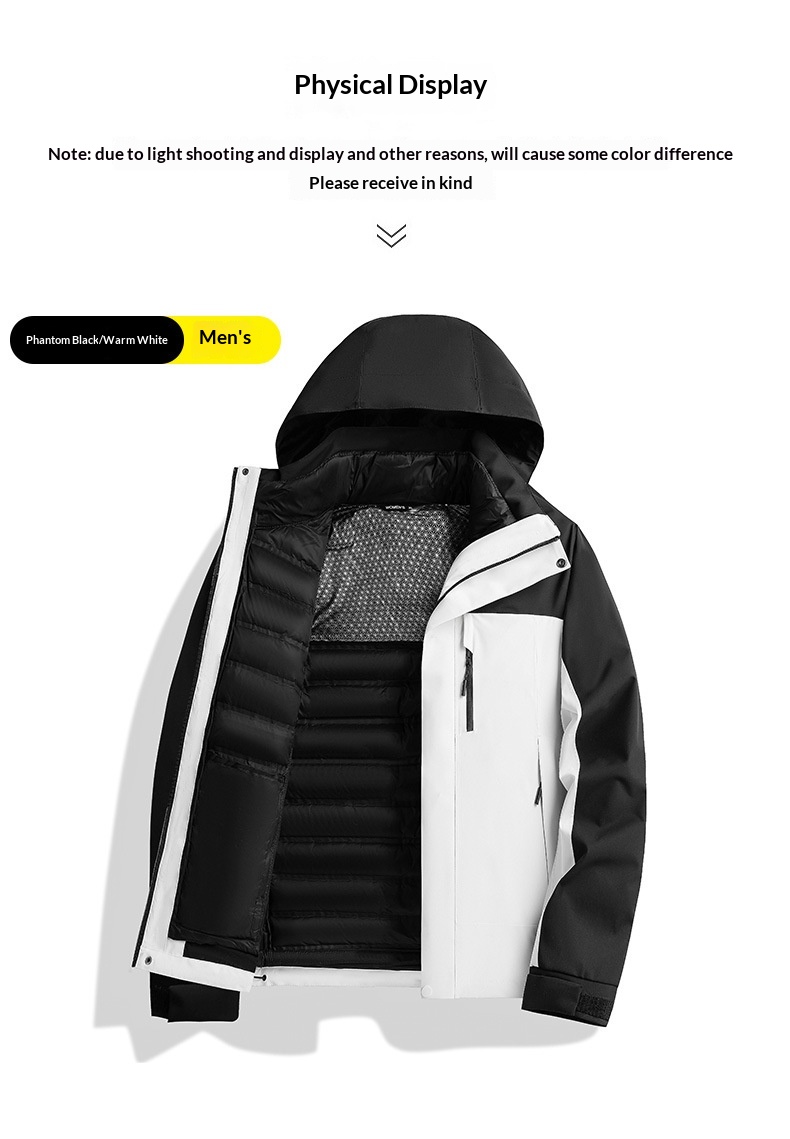 Ensemble deux pièces pour homme, doudoune d'hiver amovible, personnalisable, conforme aux normes nationales._voghion.com