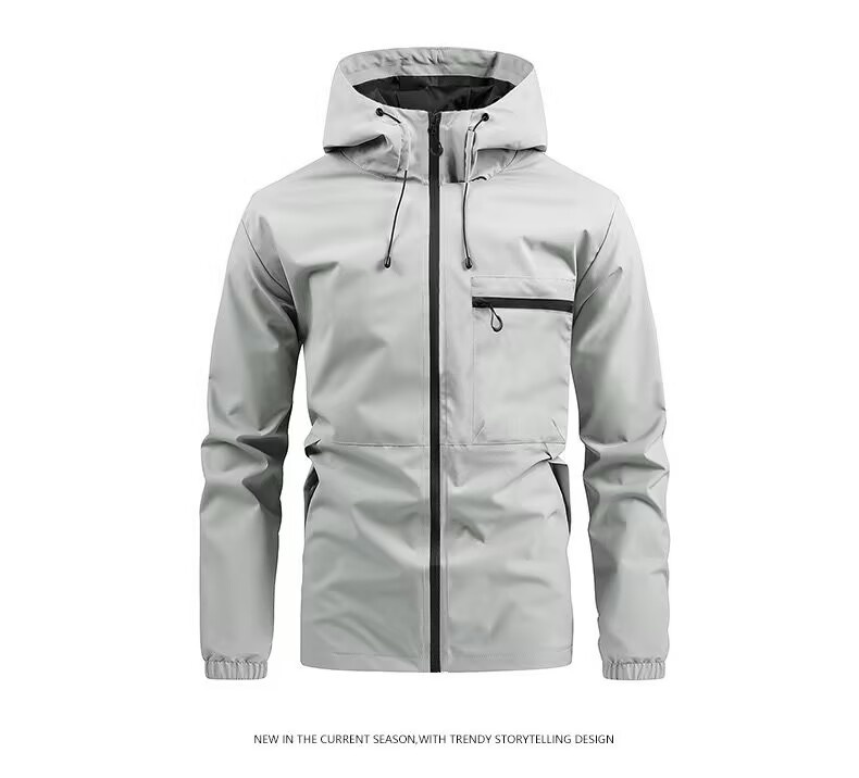 boy Boy Spring And Autumn New Men's Hooded Cross-Border Casual Waterproof Outdoor Windbreaker Workwear Jacket Versatile_voghion.com