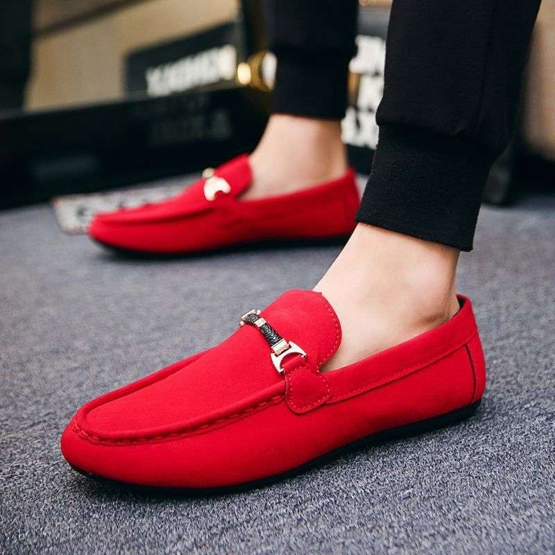 WalkPrime WalkPrime Slip-On Casual For Men, Suede Texture Loafers, Men's Driving Lazy Shoes_voghion.com