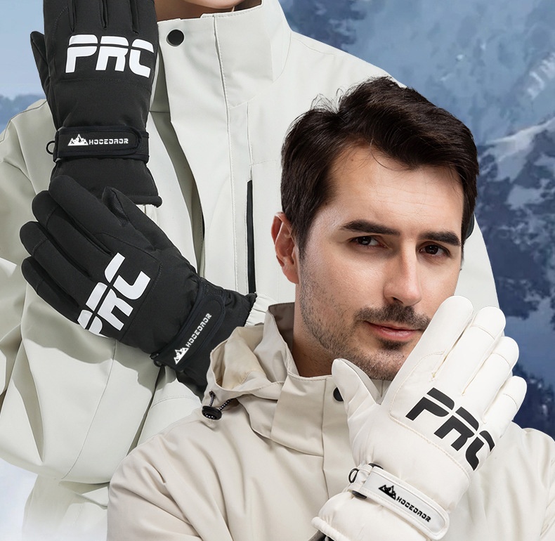 boy Boy Boy Winter Ski Gloves For Men And Women, Outdoor Riding, Fleece-Lined, Thickened, Windproof, Water-Resistant, Warm,_voghion.com