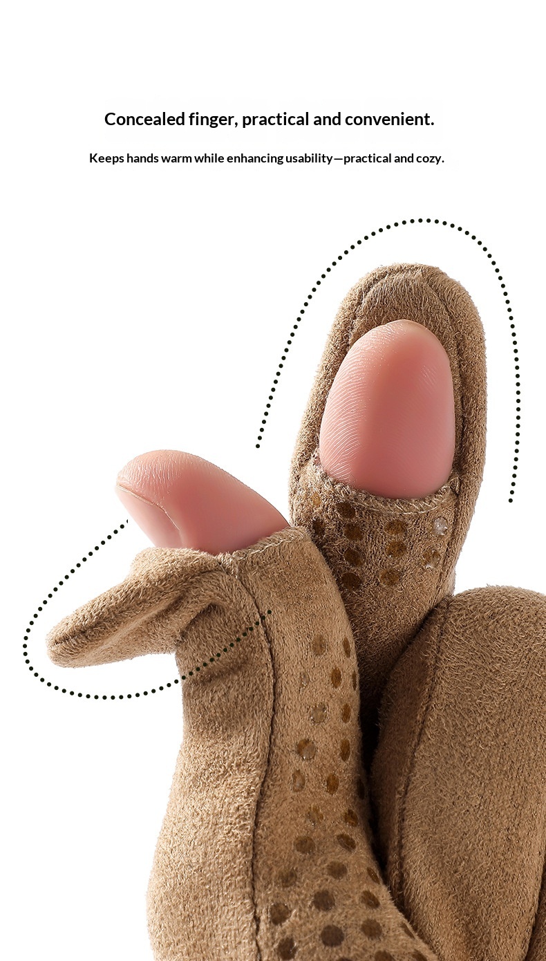 ragazzo Ragazzo Ragazzo Scamosciato Termico per Uomo e Donna, Foderato in Pile, Riscaldato, Ciclismo Invernale all'Aperto, Touchscreen, Antiscivolo, Copertura a Flip,_voghion.com