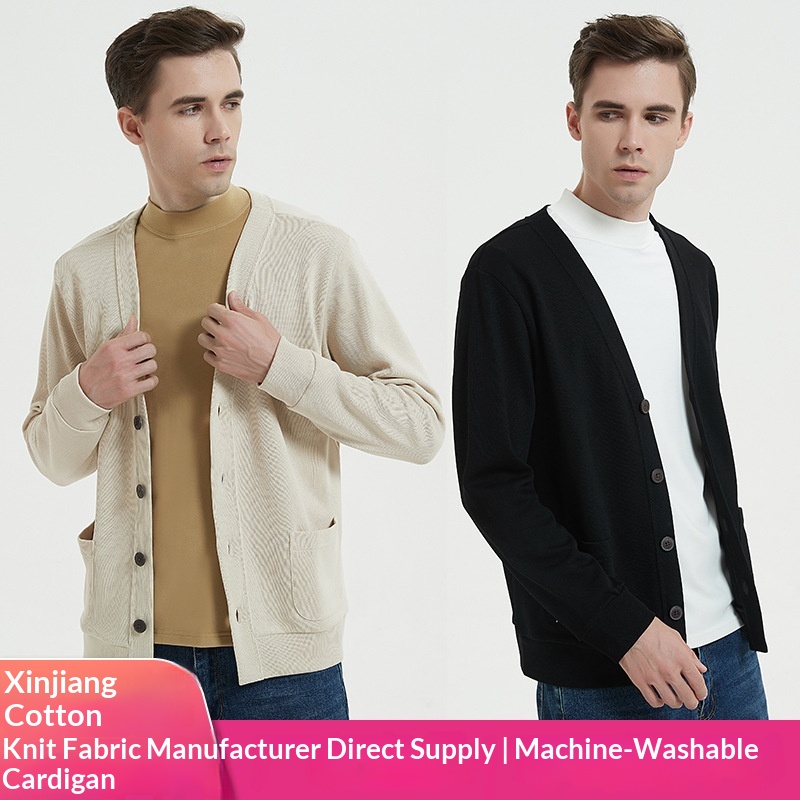 Cardigan lavorato a maglia per donna, lavabile in lavatrice, felpa con scollo a V in cotone Xinjiang, cardigan da donna, giacca piccola per_voghion.com