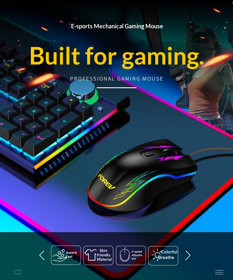 Digitex Digitex Wired FV509 Cool RGB Marquee Effect Oyun Bilgisayarı Toptan Mekanik Fare_voghion.com