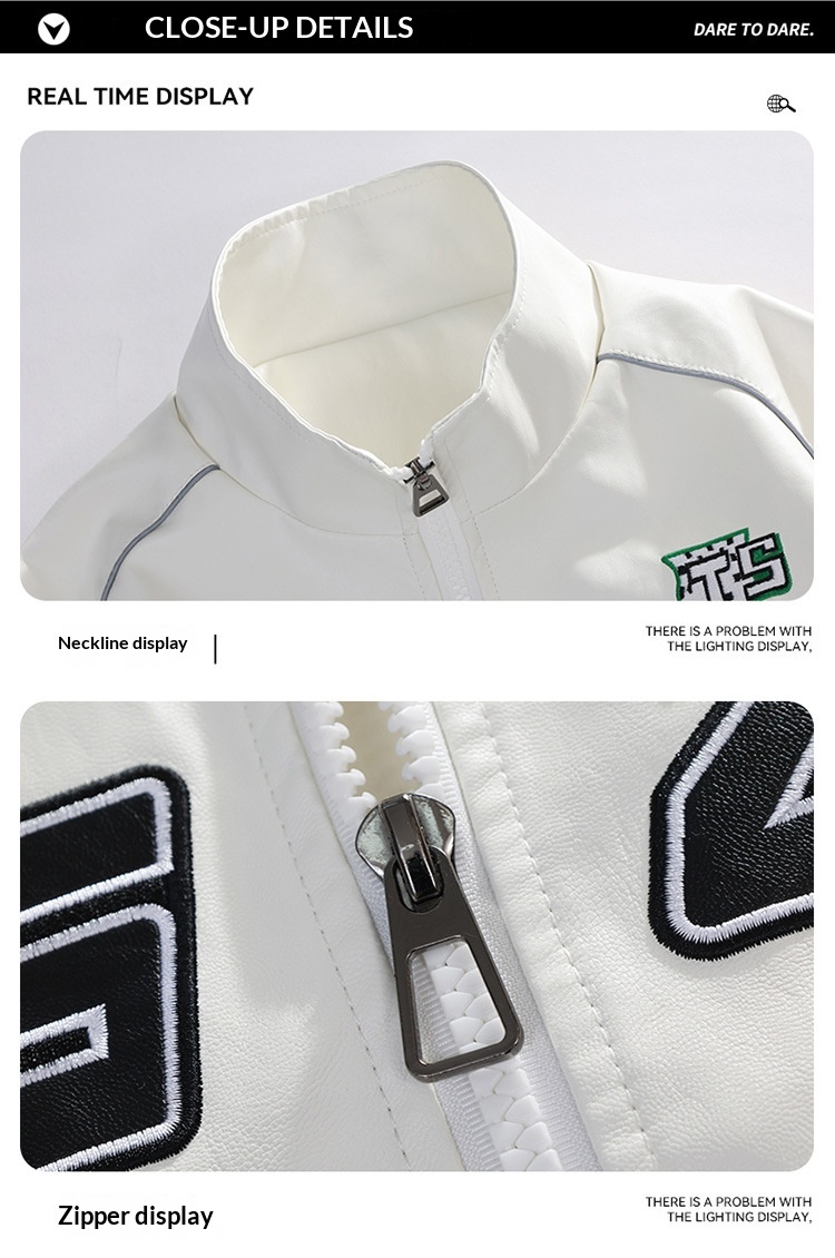 Giacca da motociclista da strada in pelle PU da uomo PU9901, stile retrò hip-hop europeo e americano, pesante_voghion.com