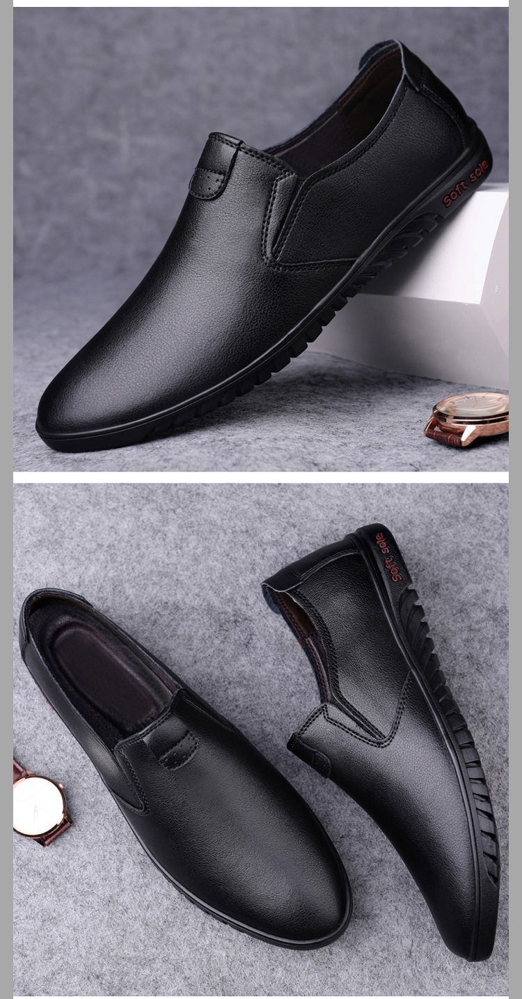 Voyage Voyage Autumn PU Leather Shoes Soft Sole Slip-On Loafers Men's Breathable Comfortable_voghion.com