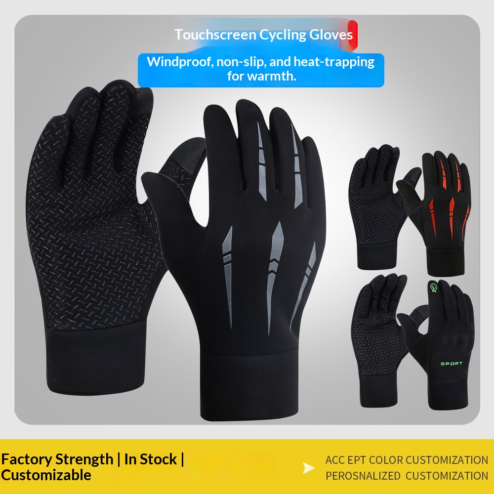 Junge Junge Junge Männer und Frauen Radfahren Warm Herbst Winter Winddicht Kältedicht Motorradfahren Fahrradfahren Skifahren Vollständiger Finger-Touchscreen_voghion.com