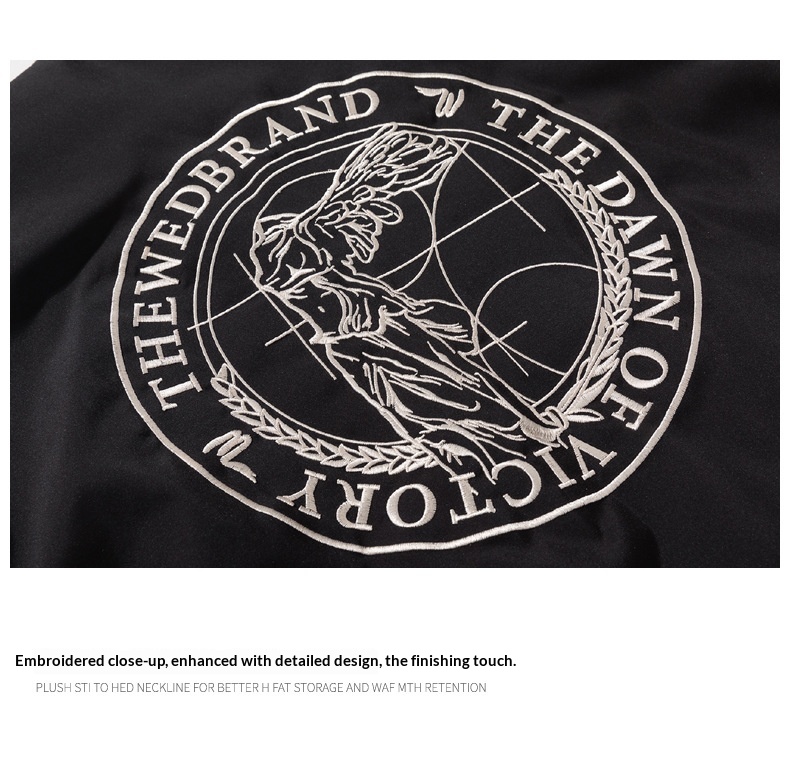 Junge Herbst Winter Europäisch Amerikanischer Trend Bestickte Baseball Herren Damen Paar Lockerer Mantel Verdickte Bomberjacke Mantel_voghion.com