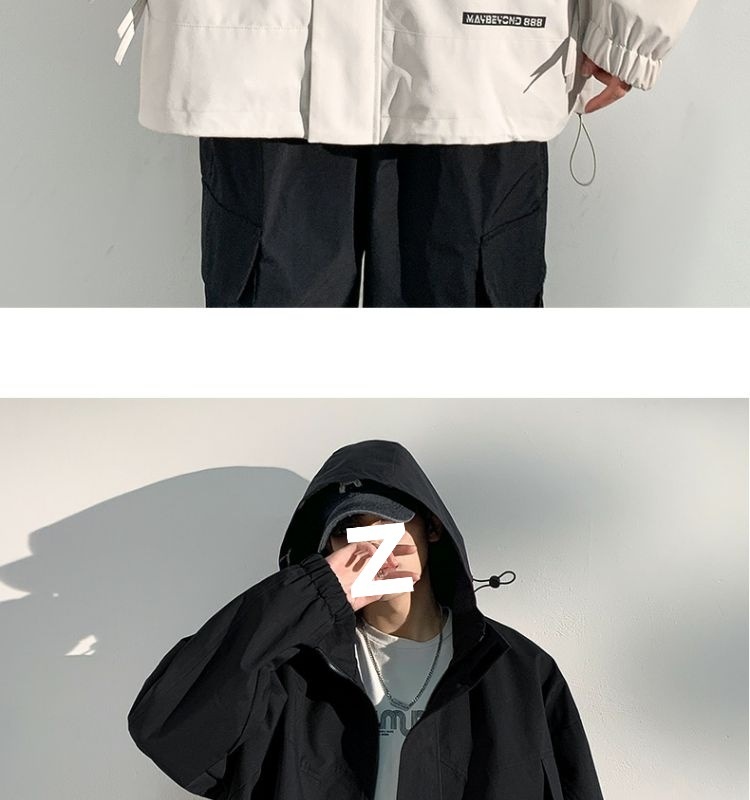 boy Boy Spring And Autumn Trend American Style Waterproof Windproof Solid Color Workwear Softshell Men's Casual Jacket Top_voghion.com