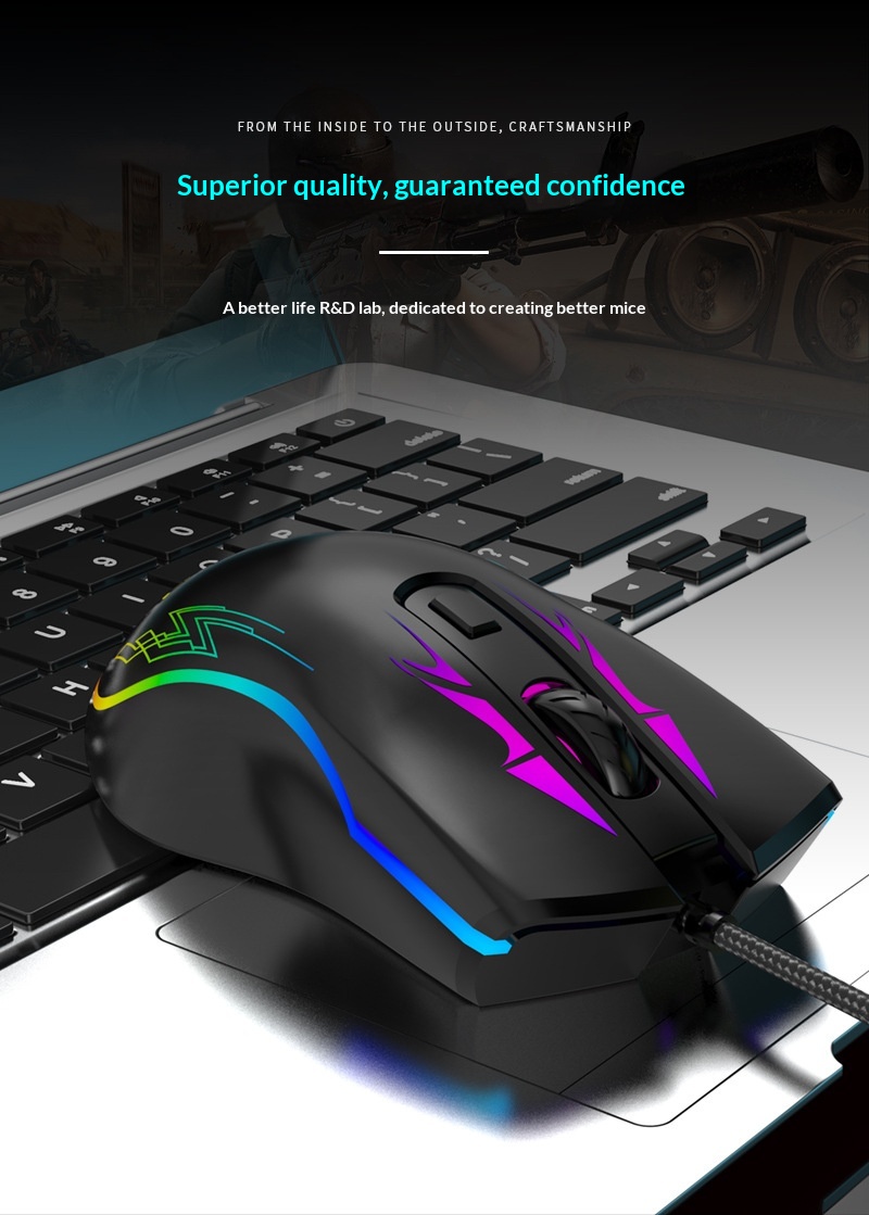 Digitex Digitex Wired FV509 Cool RGB Marquee Effect Oyun Bilgisayarı Toptan Mekanik Fare_voghion.com