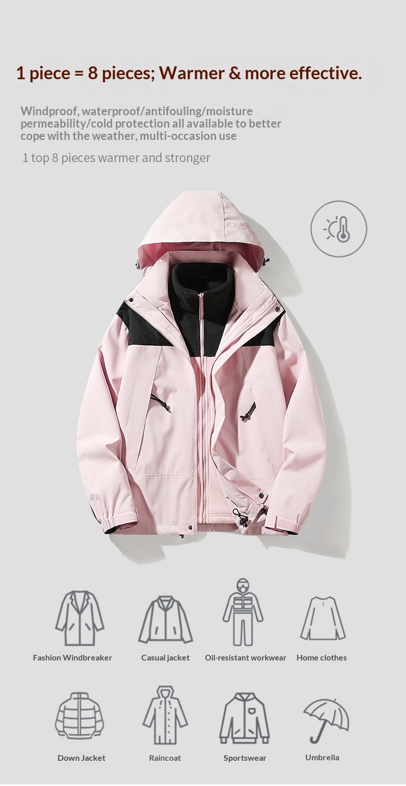 boy Boy 2025 New Outdoor Single Coat Jacket Casual Unisex Multi-color Group Purchase Three-in-One Thickened Top_voghion.com