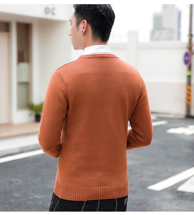 boy Boy Boy Boy Winter New Round Neck For Men Korean Style Color Block Pullover Fashion Trendy Long Sleeve Warm Men's Knitted Sweater_voghion.com