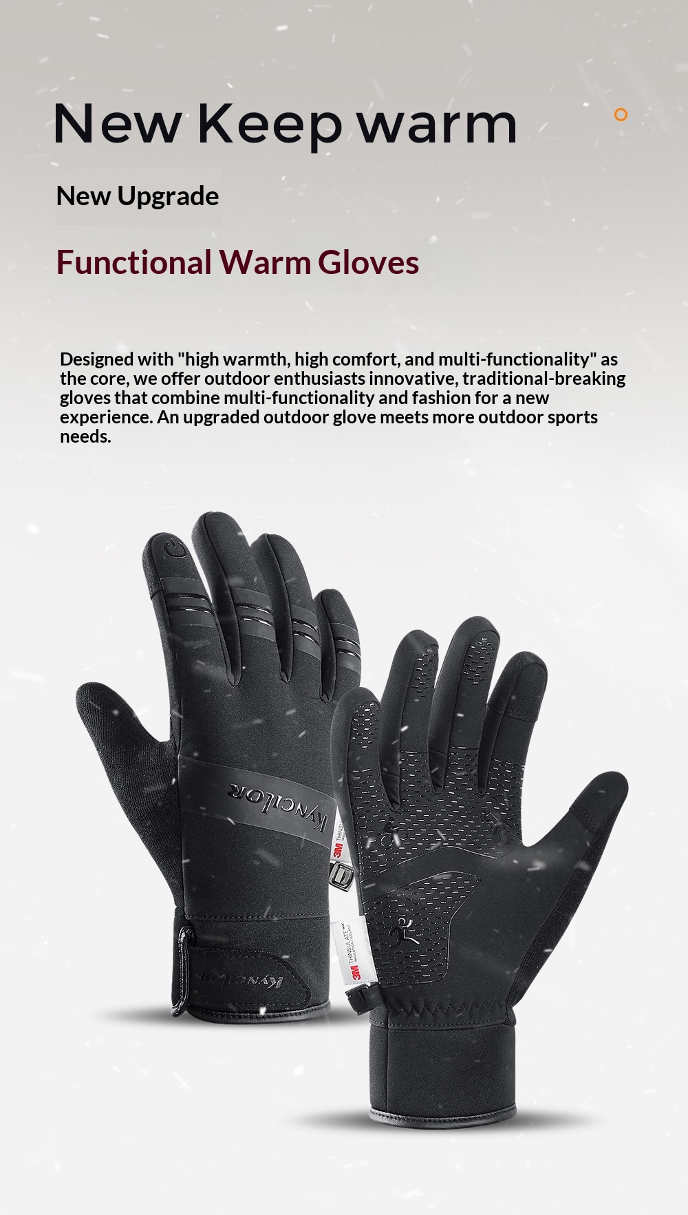 Guanti da ciclismo da esterno per uomo, autunno e inverno, impermeabili, antiscivolo, comodi, foderati in pile, ispessiti,_voghion.com