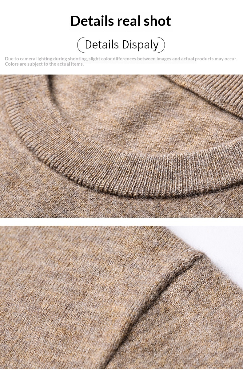 ragazzo Ragazzo Ragazzo Ragazzo Hengyuanxiang Maglione sottile in pura lana al 100% 2023 Autunno Inverno Nuovo girocollo tinta unita Camicia di base Abbigliamento da uomo_voghion.com