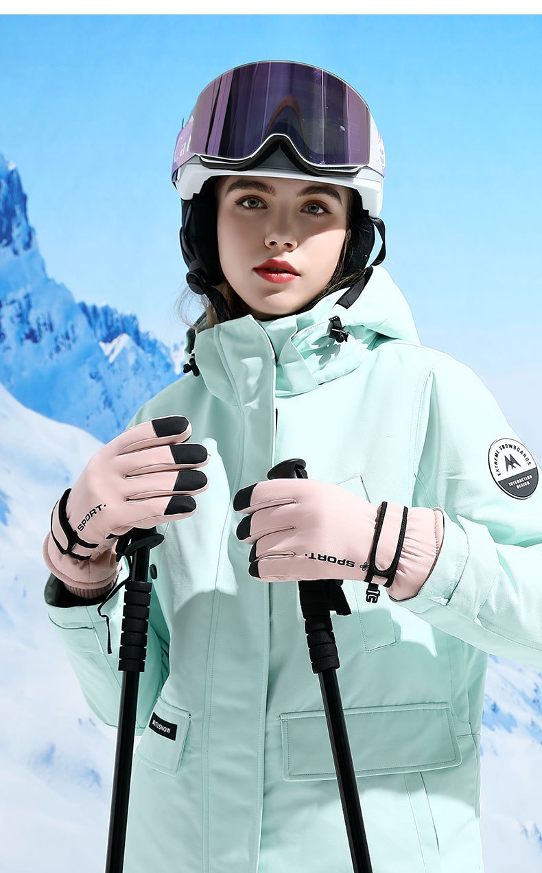 Guanti da sci invernali Boy Boy per uomo e donna, stile coppia, touchscreen da ciclismo, antiscivolo, antivento, impermeabili, foderati in pile,_voghion.com