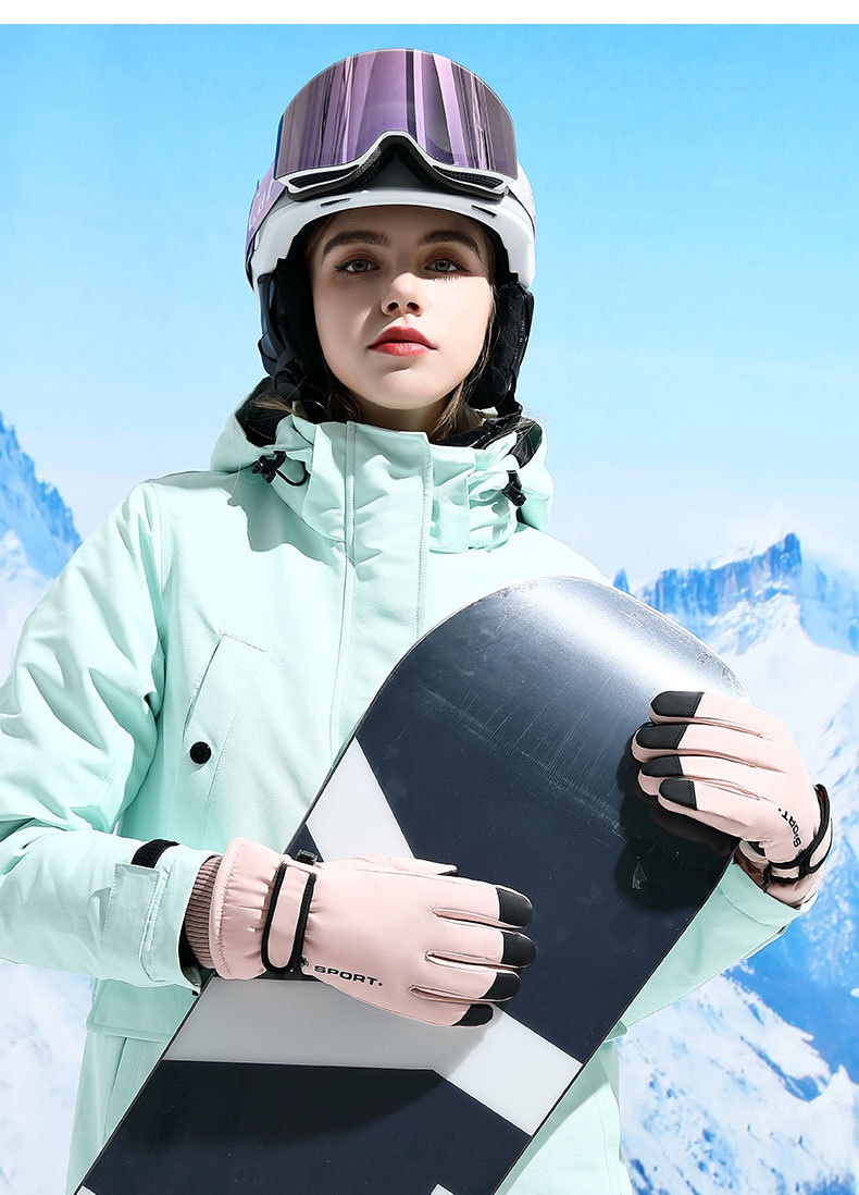 Guanti da sci invernali Boy Boy per uomo e donna, stile coppia, touchscreen da ciclismo, antiscivolo, antivento, impermeabili, foderati in pile,_voghion.com