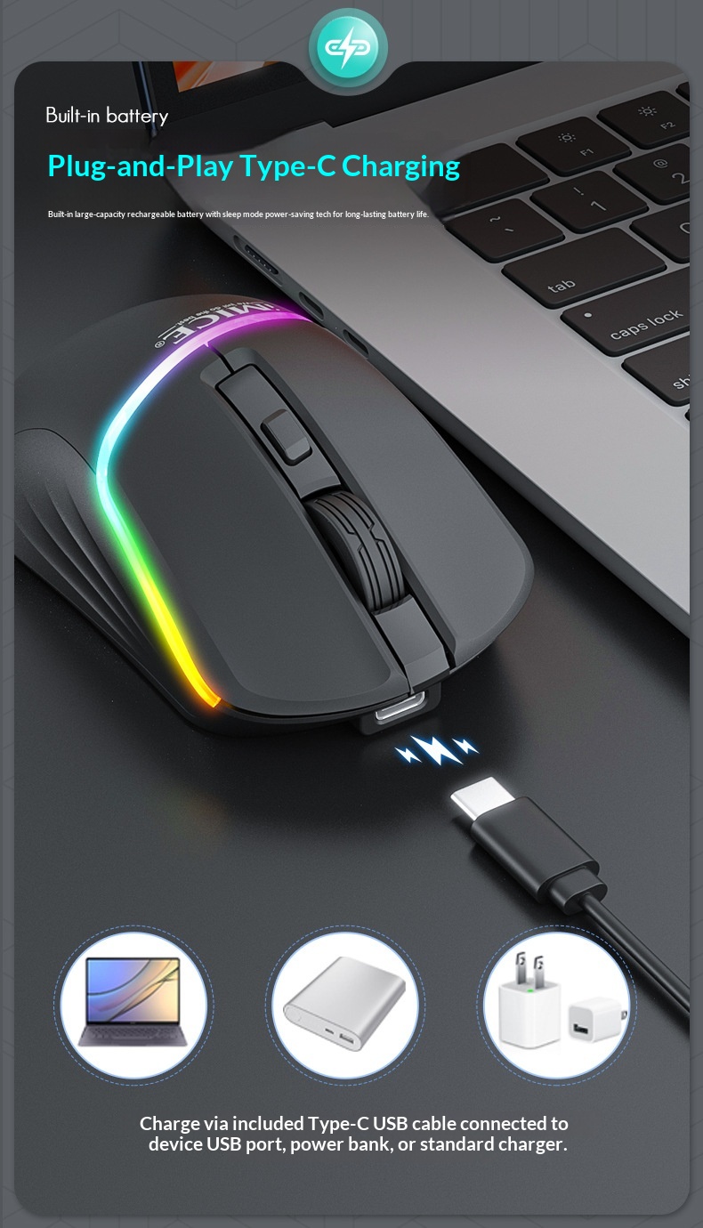 Digitex Digitex IMICE Factory Direct Supply Cross-Border Bluetooth Dual-Mode 6 Button RGB Rechargeable Silent Type-C Wireless Gaming_voghion.com