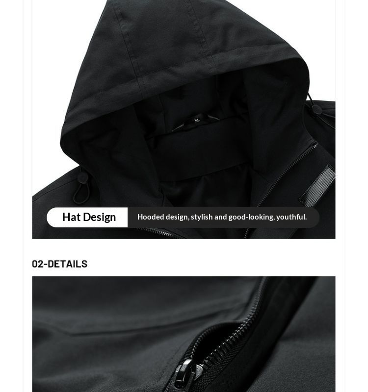 boy Boy Spring And Autumn Trend American Style Waterproof Windproof Solid Color Workwear Softshell Men's Casual Jacket Top_voghion.com