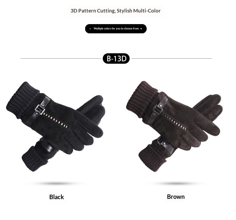 boy Boy Boy Pigskin Gloves Men Winter Fleece Lined Thickened Warm Motorcycle Riding Electric Bike Anti-Slip Outdoor Skiing_voghion.com