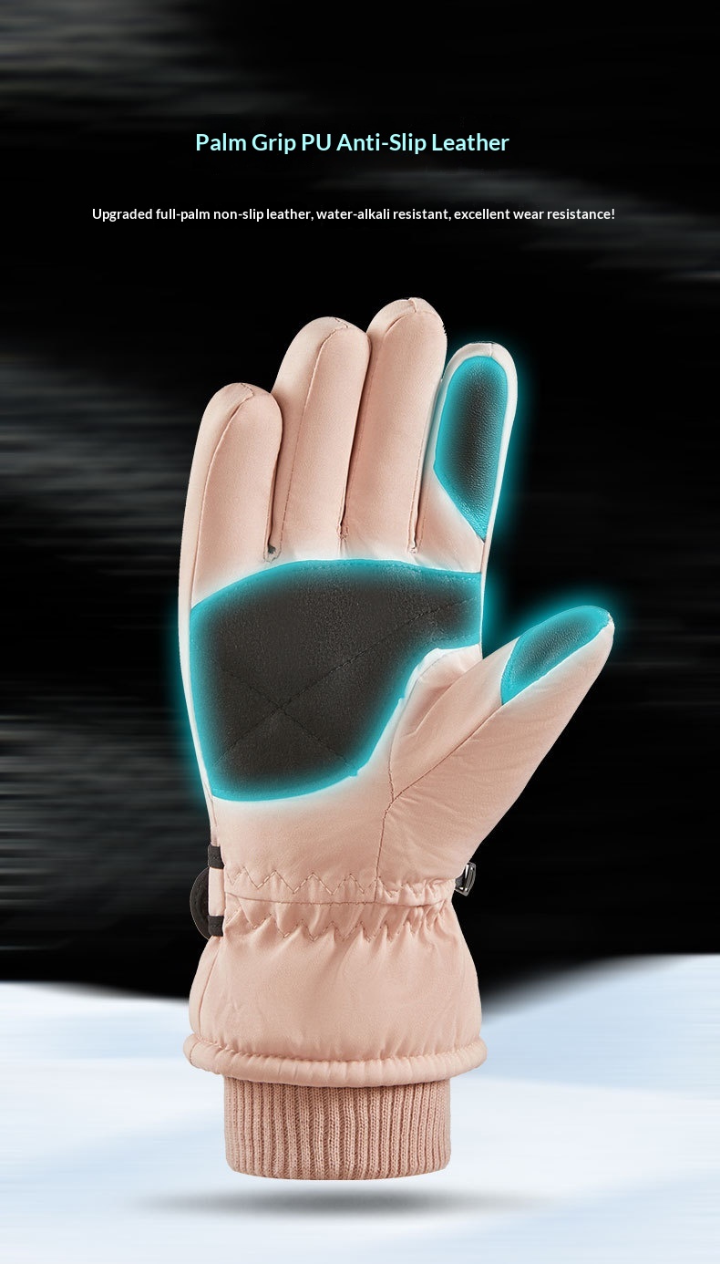 Guanti da sci invernali Boy Boy per uomo e donna, stile coppia, touchscreen da ciclismo, antiscivolo, antivento, impermeabili, foderati in pile,_voghion.com