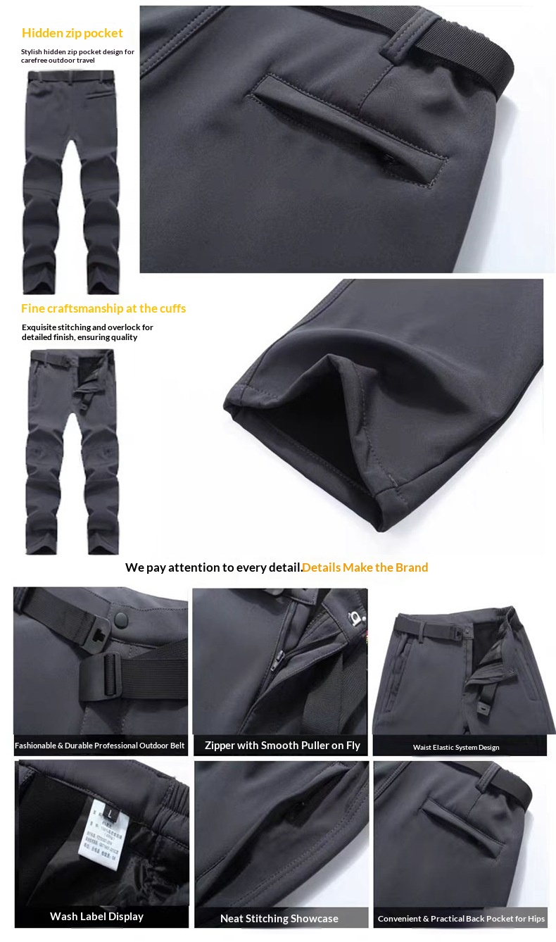 Outdoor-Tarnjacke für Damen und Herren, kältebeständig, 3-in-1, warm, wasserdicht, fleecegefüttert, Softshell für Herbst und Winter_voghion.com