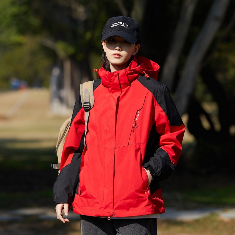 boy Boy Custom Workwear Mountain Series Outdoor 3-in-1 Down Liner Windproof Waterproof Warm Thickened Hiking Jacket_voghion.com